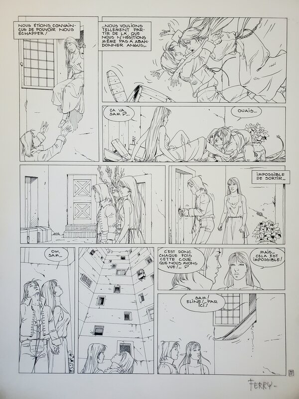 Ferry, LES CHRONIQUES DE PANCHRYSIA   T5 LE SACRIFICE - Planche originale