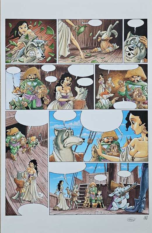 Jean-Luc Masbou, De cape et de crocs - T2 - Planche 5 - Planche originale