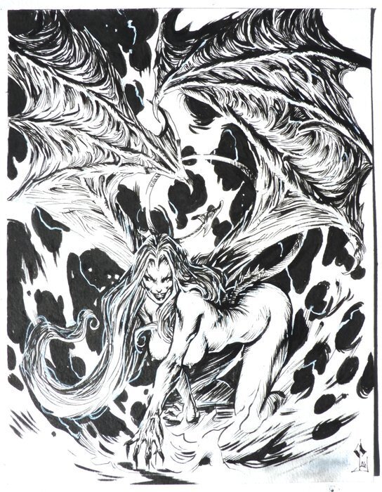 Succubus par Cyril Pontet - Illustration originale