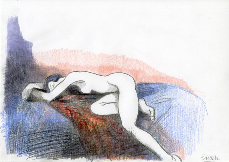 Blutch, Blotch - Dessin original pour l'ex-libris de l'édition luxe - Illustration originale