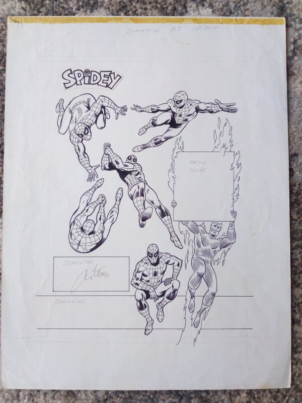 En vente - Page sommaire de spidey / jean yves mitton - Planche originale