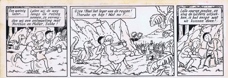 Willy Vandersteen, Suske en Wiske De Groene splinter - originele strook - Planche originale