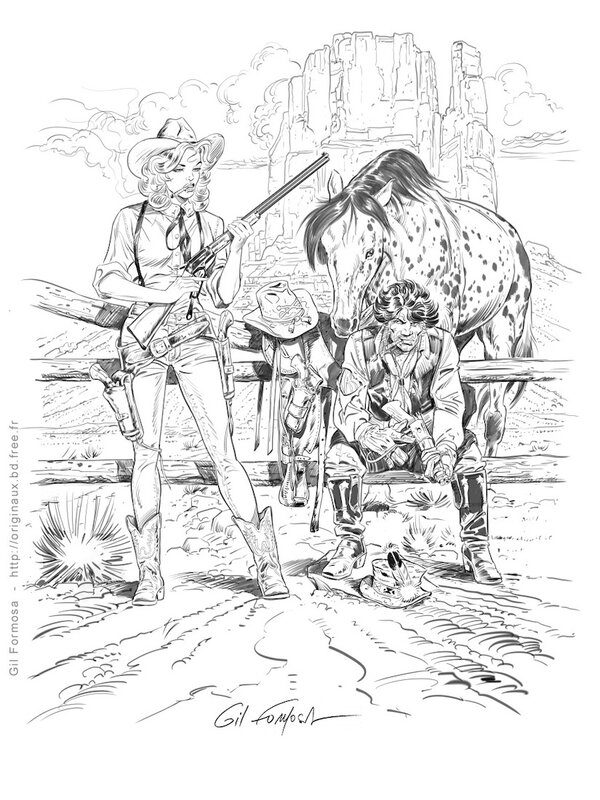 For sale - Gil Formosa, Blueberry & Chihuahua Pearl & Mustang - Comic Strip