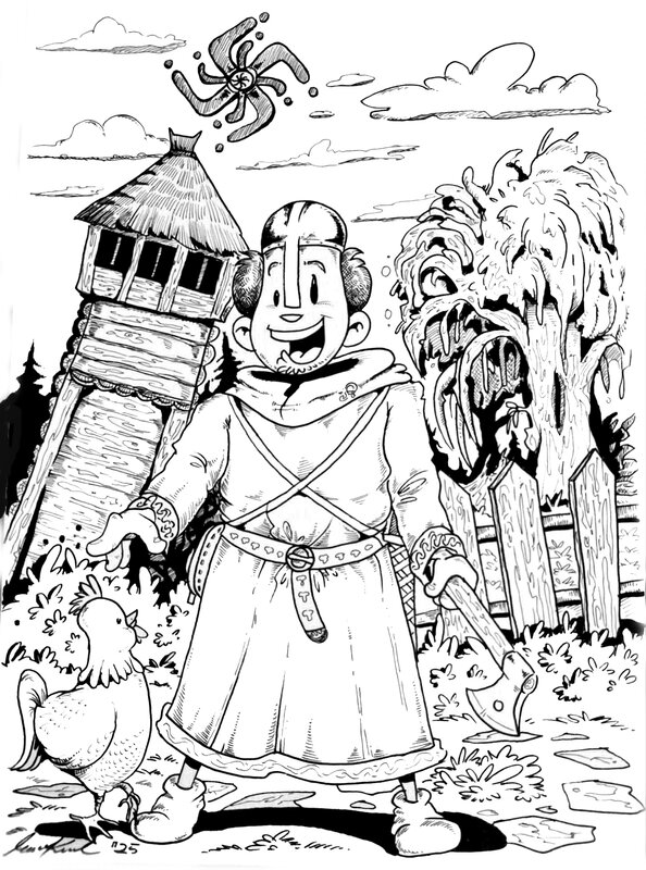 Guerrier Wiesław by Maciej Kisiel - Original Illustration