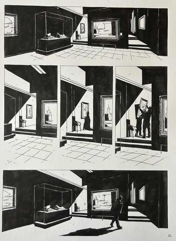 Chabouté, Musée, planche n°26, 2023. - Planche originale