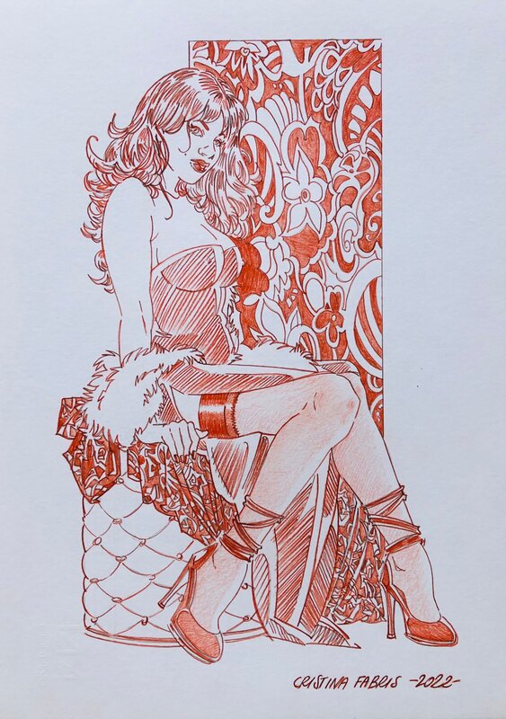 Pin-Up par Cristina Fabris - Illustration originale