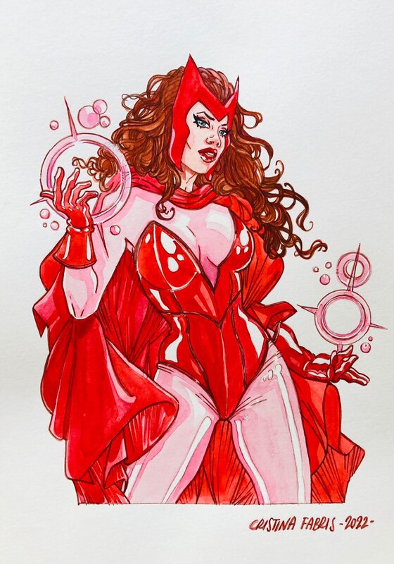 Scarlet Witch by Cristina Fabris - Original Illustration