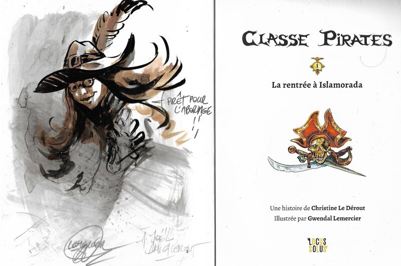 Gwendal Lemercier, Dédicace sur l'album Classe pirates - Sketch