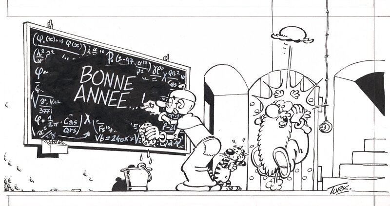 Turk, Bonne Année Léonard ! - Illustration originale
