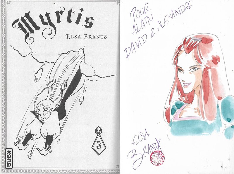 Elsa Brants, Dédicace sur le tome 3 de Myrtis - Dédicace