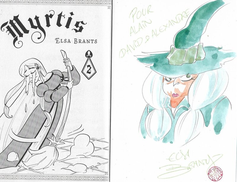 Elsa Brants, Dédicace sur le tome 2 de Myrtis - Dédicace