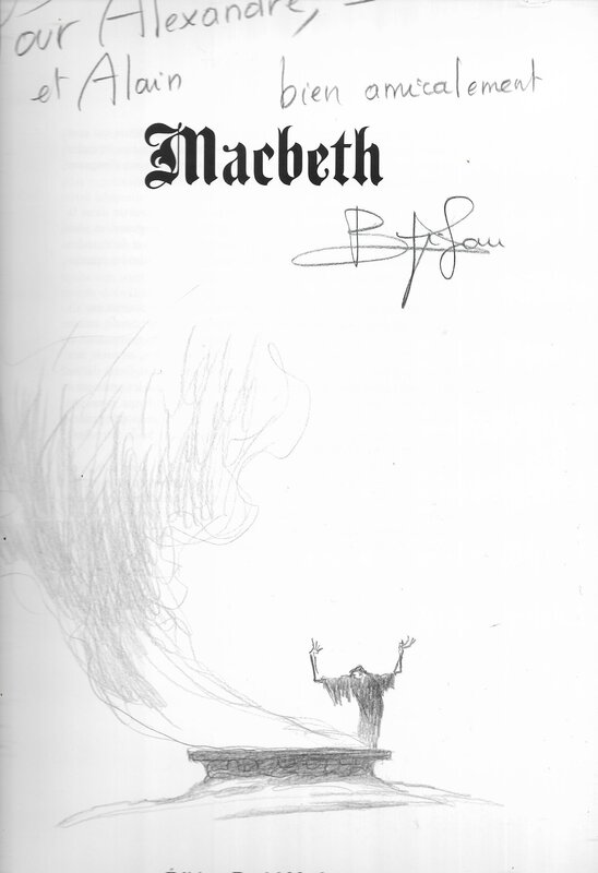 Gaëtan Brizzi, Paul et Gaétan Brizzi, Dédicace sur l'album Macbeth - Sketch