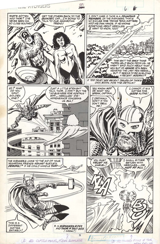 John Buscema, Tom Palmer, Avengers #244 page 9 - Planche originale