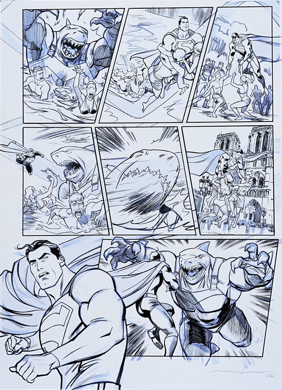 Marcial Toledano, Sylvain Runberg, José Manuel Robledo Tiedra, Superman : The World - Planche originale
