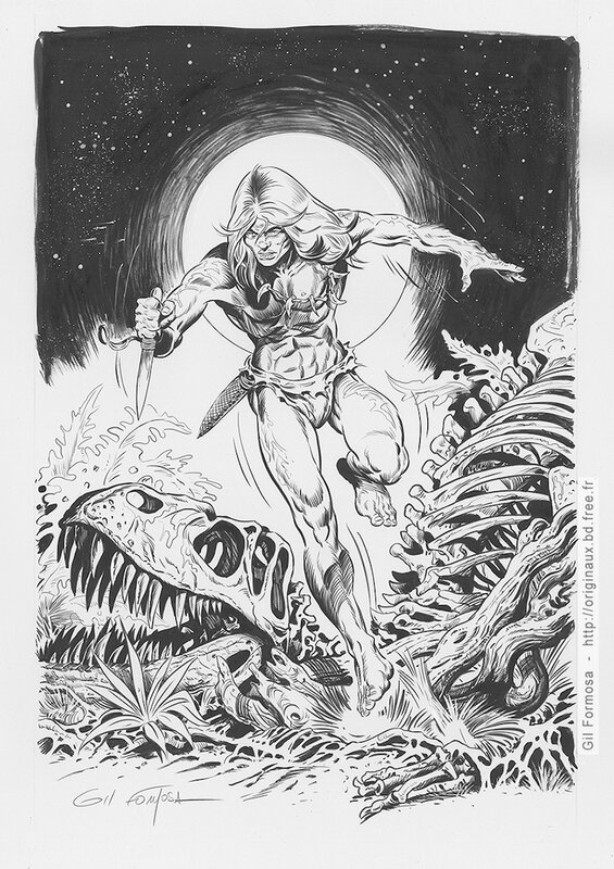 RAHAN Dinosaurs par Gil Formosa - Planche originale