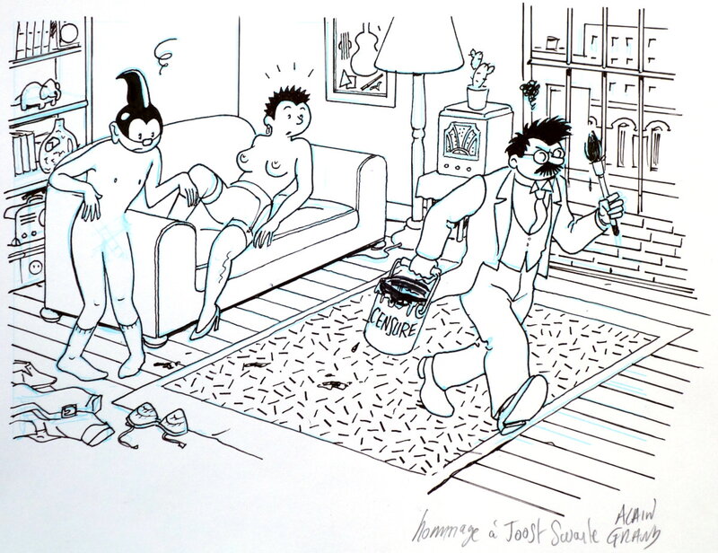 Alain Grand, Hommage à Joost Swarte - Original Illustration