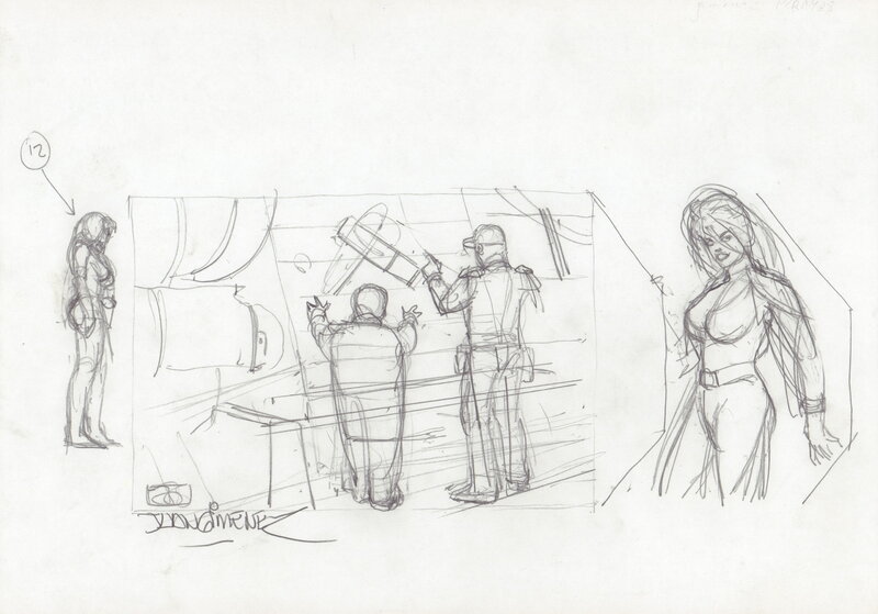 En vente - Étude 12 par Juan Giménez - Illustration originale