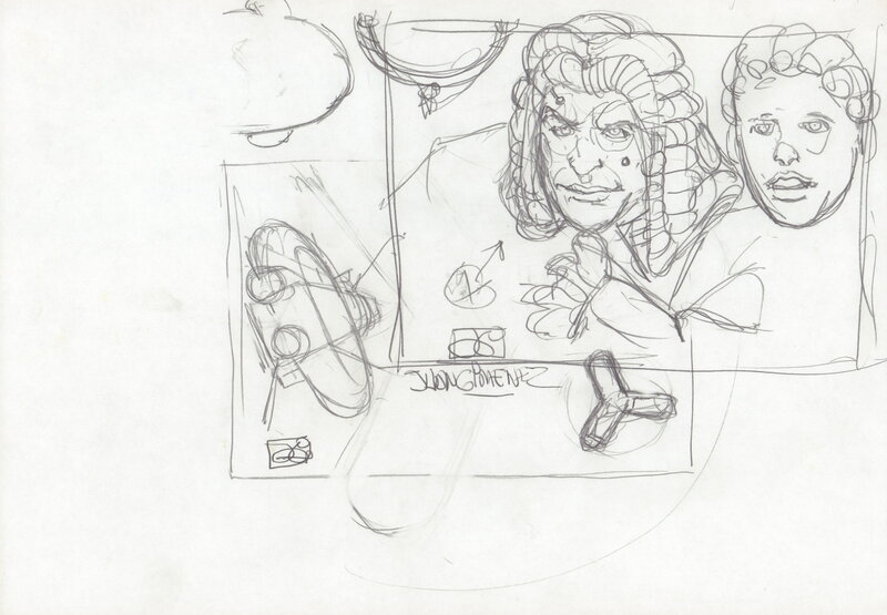 En vente - Étude 7 par Juan Giménez - Illustration originale