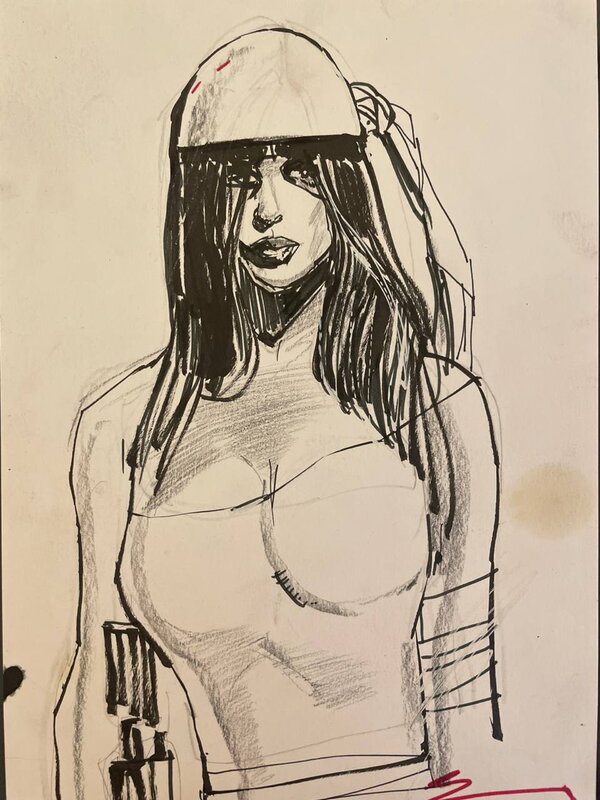 Elektra by Bill Sienkiewicz - Original Illustration