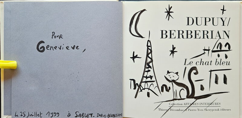 1999 - Le chat bleu by Charles Berberian, Philippe Dupuy - Sketch