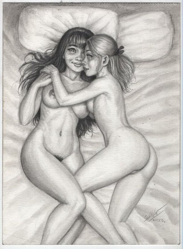 Couple by Atilio Gambedotti - Original Illustration