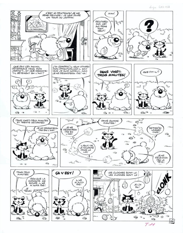 En vente - Dupa, 1970 - Cubitus : Gag n°89 - Planche originale