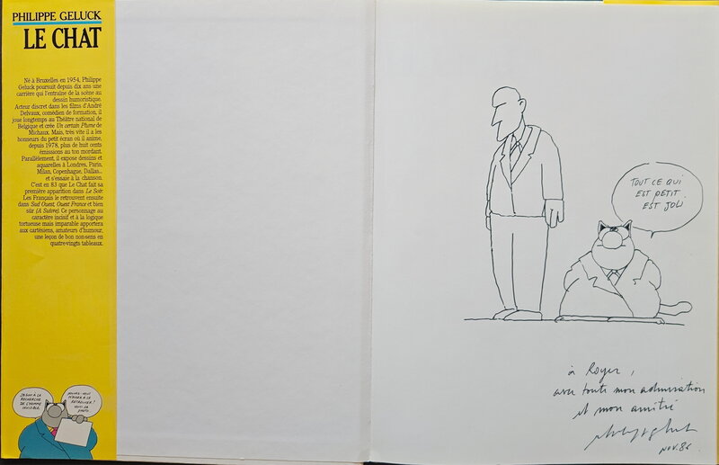1986 - Le Chat par Philippe Geluck - Dédicace