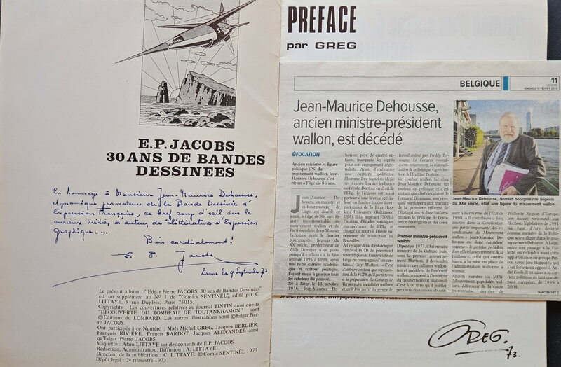 1973 - Jacobs , 30 ans de bandes dessinées - Sketch