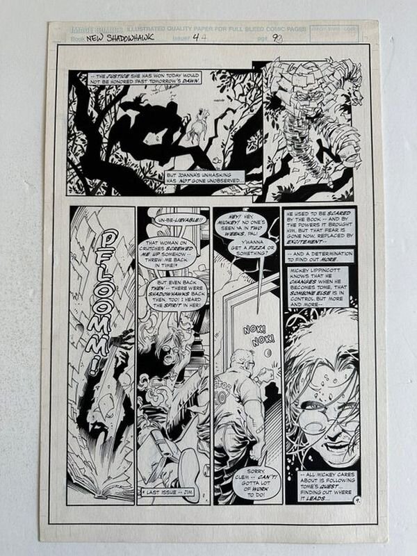 James Fry, Andrew Pepoy, New Shadowhawk #4, pag.9 - Planche originale