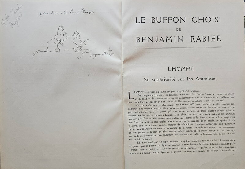 Benjamin Rabier, 1935 - Le Buffon choisi - Sketch