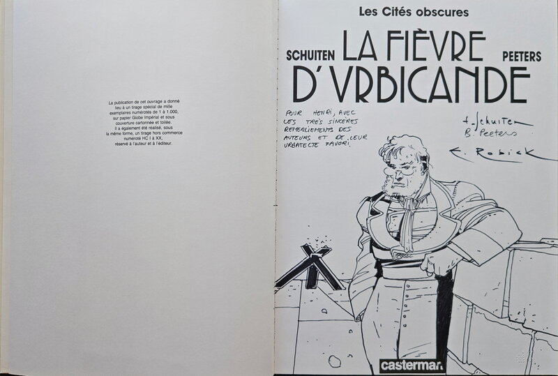 1985 par François Schuiten - Dédicace