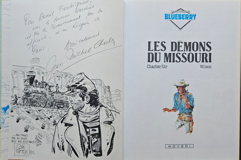 Colin Wilson, Jean-Michel Charlier, 1985 - Blueberry : Les démons du Missouri - Dédicace