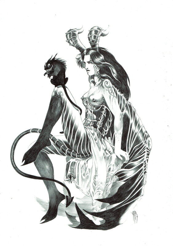 For sale - Démone by Philippe Bringel - Original Illustration