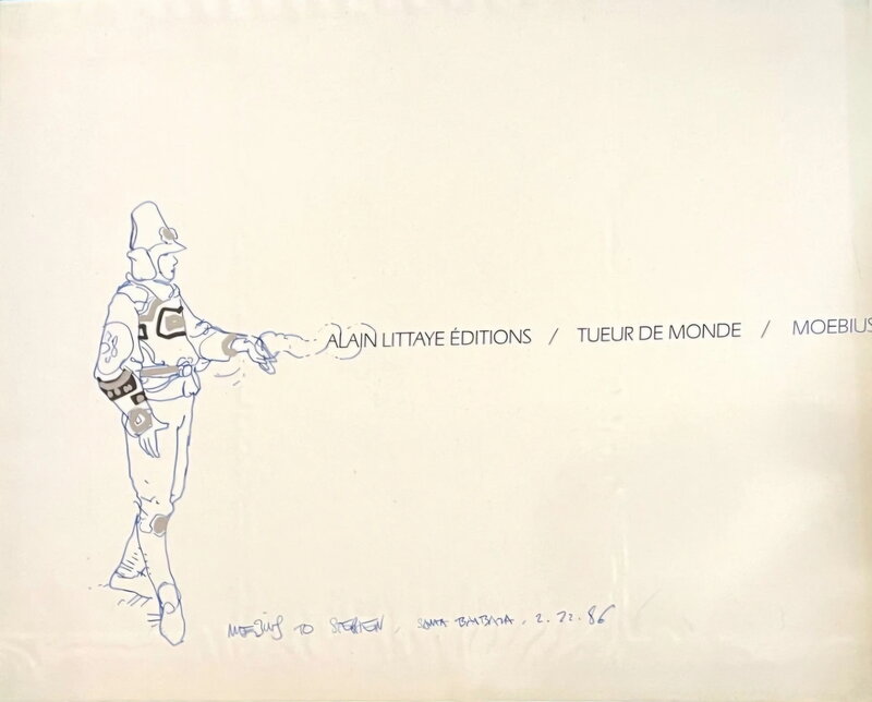 Moebius, 1986 - Starwatcher from Santa Barbara - Sketch