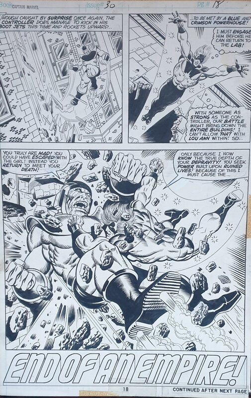 Captain Marvel par Jim Starlin, Al Milgrom - Planche originale