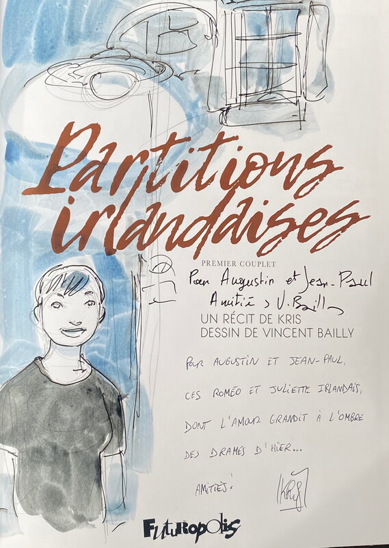 Vincent Bailly & Kris, illustration originale et dédicace, 