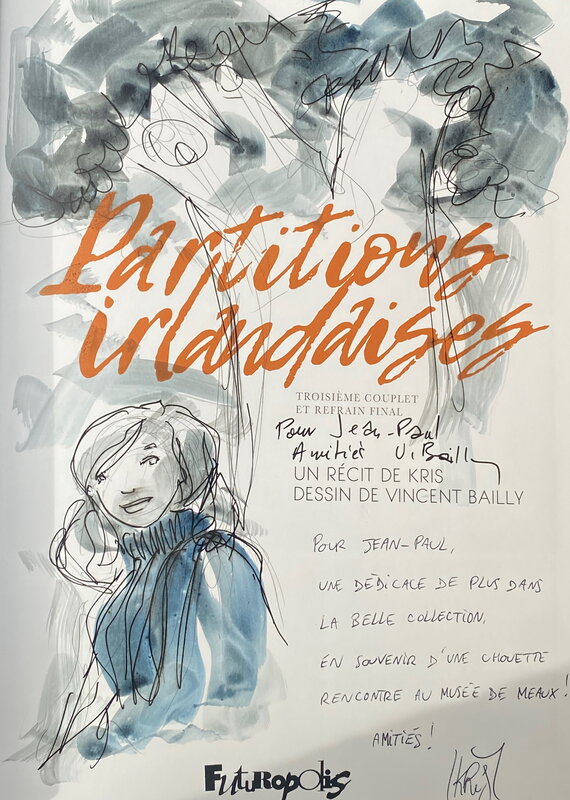 Vincent Bailly & Kris, illustration originale et dédicace, 