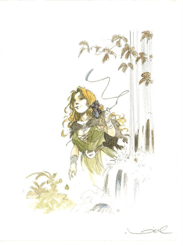 Régis Loisel, Pelisse et le Fourreux (La Quete de l’oiseau du temps) - Illustration originale