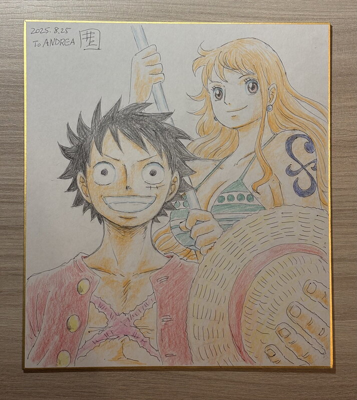 For sale - Luffy and Nami by Eisaku Inoue - Original Illustration