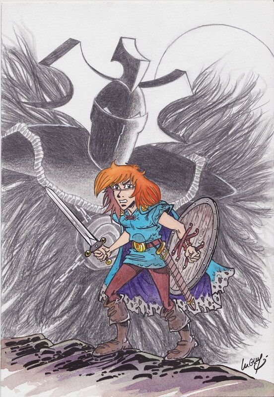 For sale - Percevan MENACE by Philippe Luguy - Original Illustration