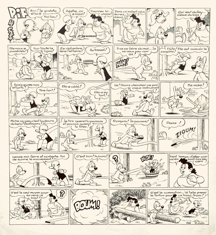 PIF LE CHIEN par Roger Mas, José Cabrero Arnal - Planche originale