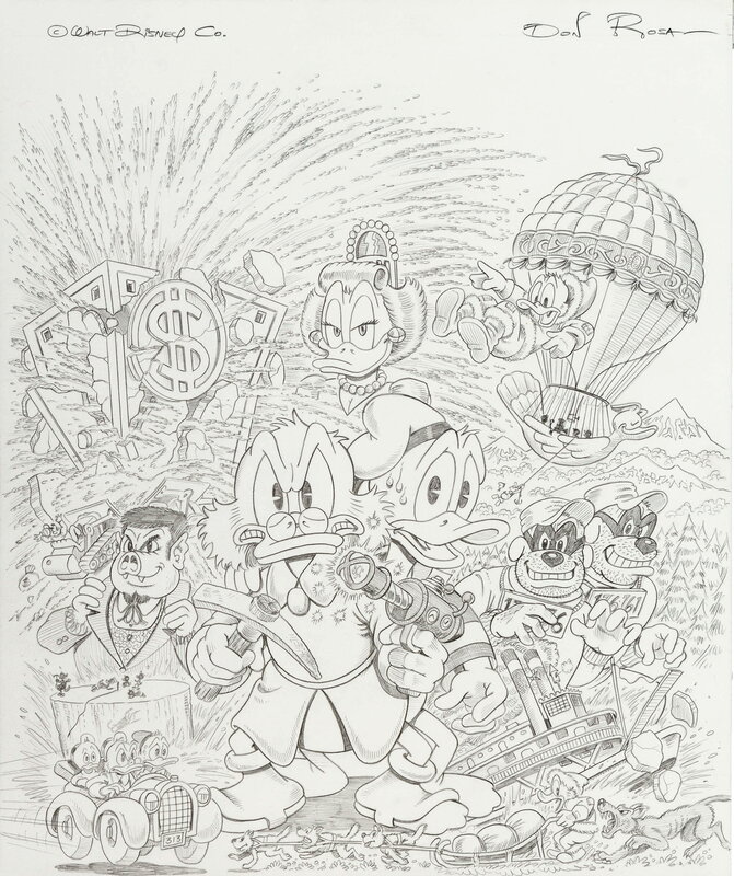 En vente - Don Rosa, UNCLE SCROOGE & DONALD DUCK - Couverture originale
