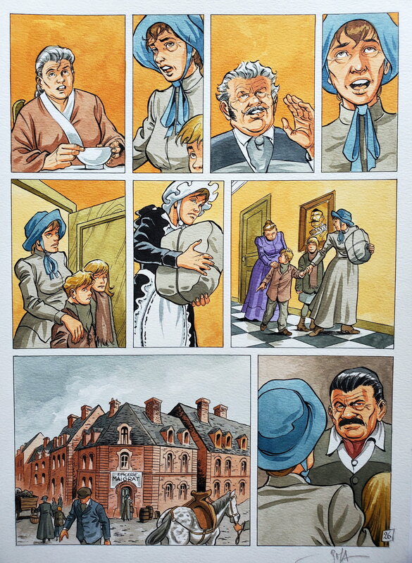 Jean-Michel Arroyo, LES INCONTOURNABLES DE LA LITTERATURE EN BD   T20 GERMINAL-1   couleur directe - Planche originale