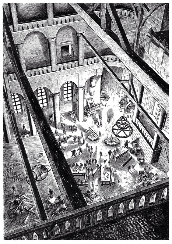 En vente - Amaury Bündgen, Déter - Planche originale 35 - Planche originale