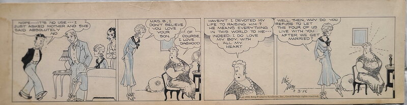 Chic Young, Alex Raymond, Blondie Daily 