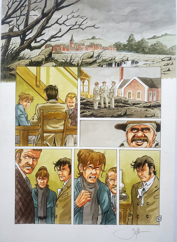 Jean-Michel Arroyo, LES INCONTOURNABLES DE LA LITTERATURE EN BD   T21 GERMINAL - 2   couleur directe - Planche originale