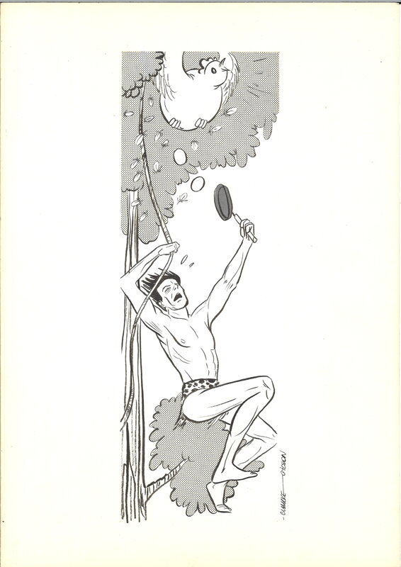 En vente - Clarke - Tarzan - Illustration originale