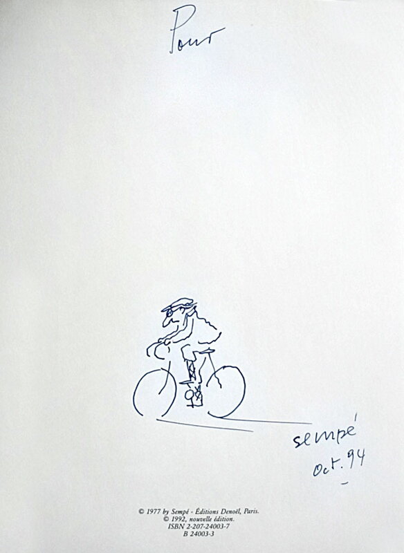 Cycliste de Sempé - Dédicace