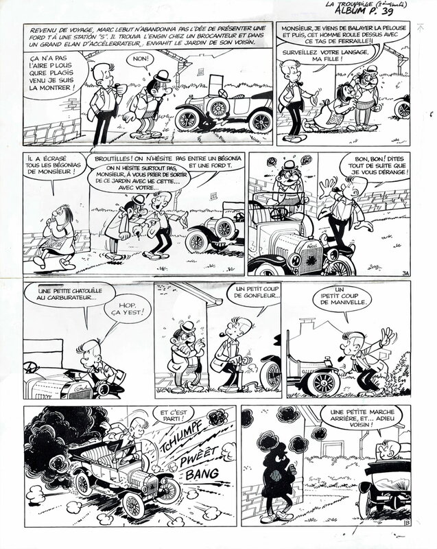 En vente - Francis, Maurice Tillieux, 1967 - Marc Lebut : la Trouvaille 2ème partie - Planche originale