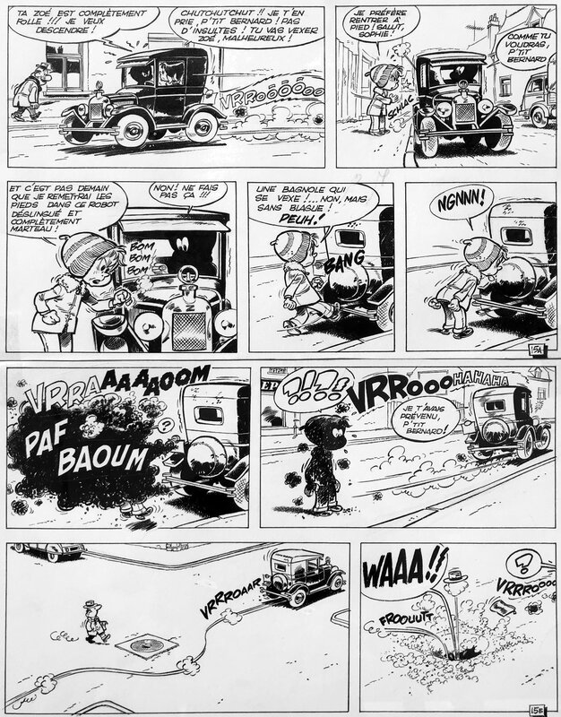En vente - Jidéhem, Vicq, 1968 - Sophie : Qui fait peur à Zoé - Planche originale